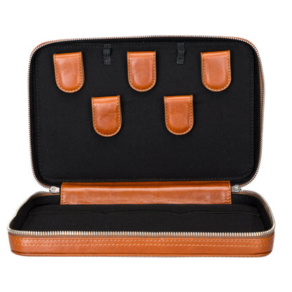 Voyager Leather Travel Cable Organizer Bag
