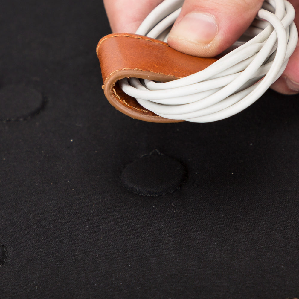 Voyager Leather Travel Cable Organizer Bag