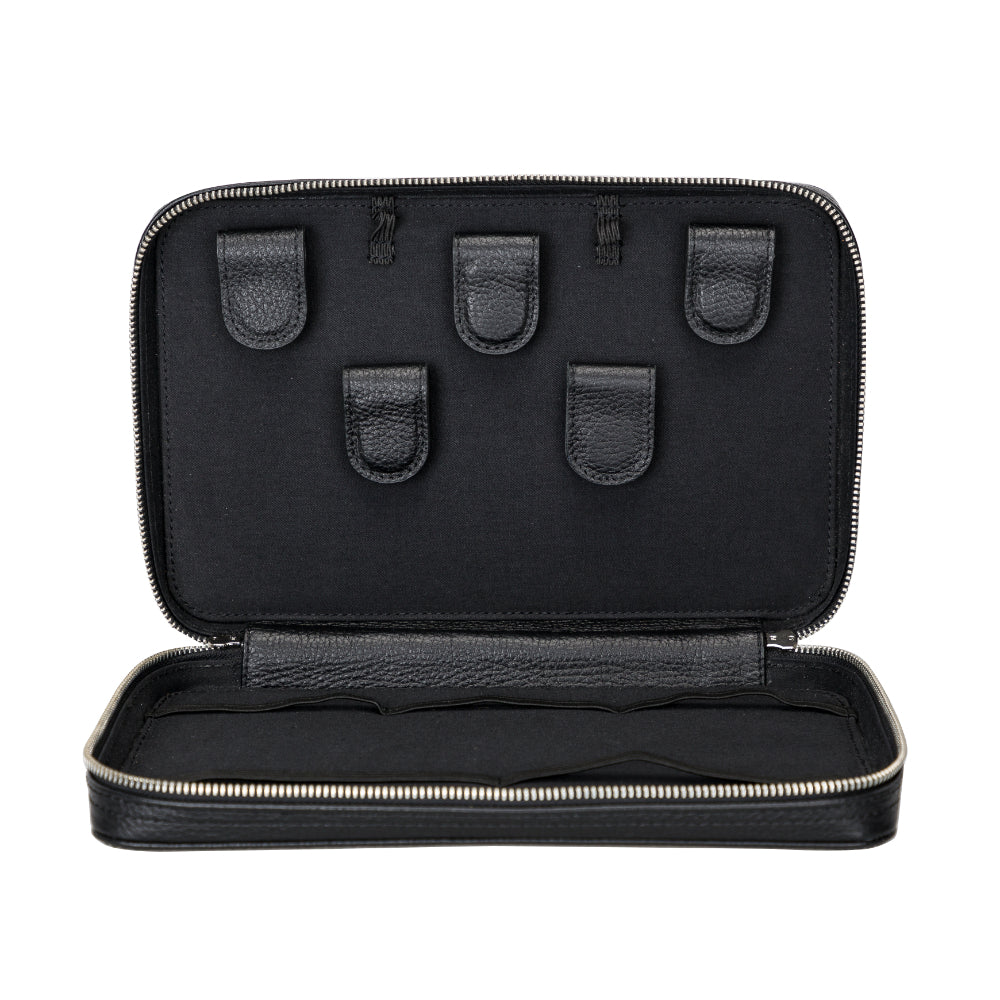 Voyager Leather Travel Cable Organizer Bag