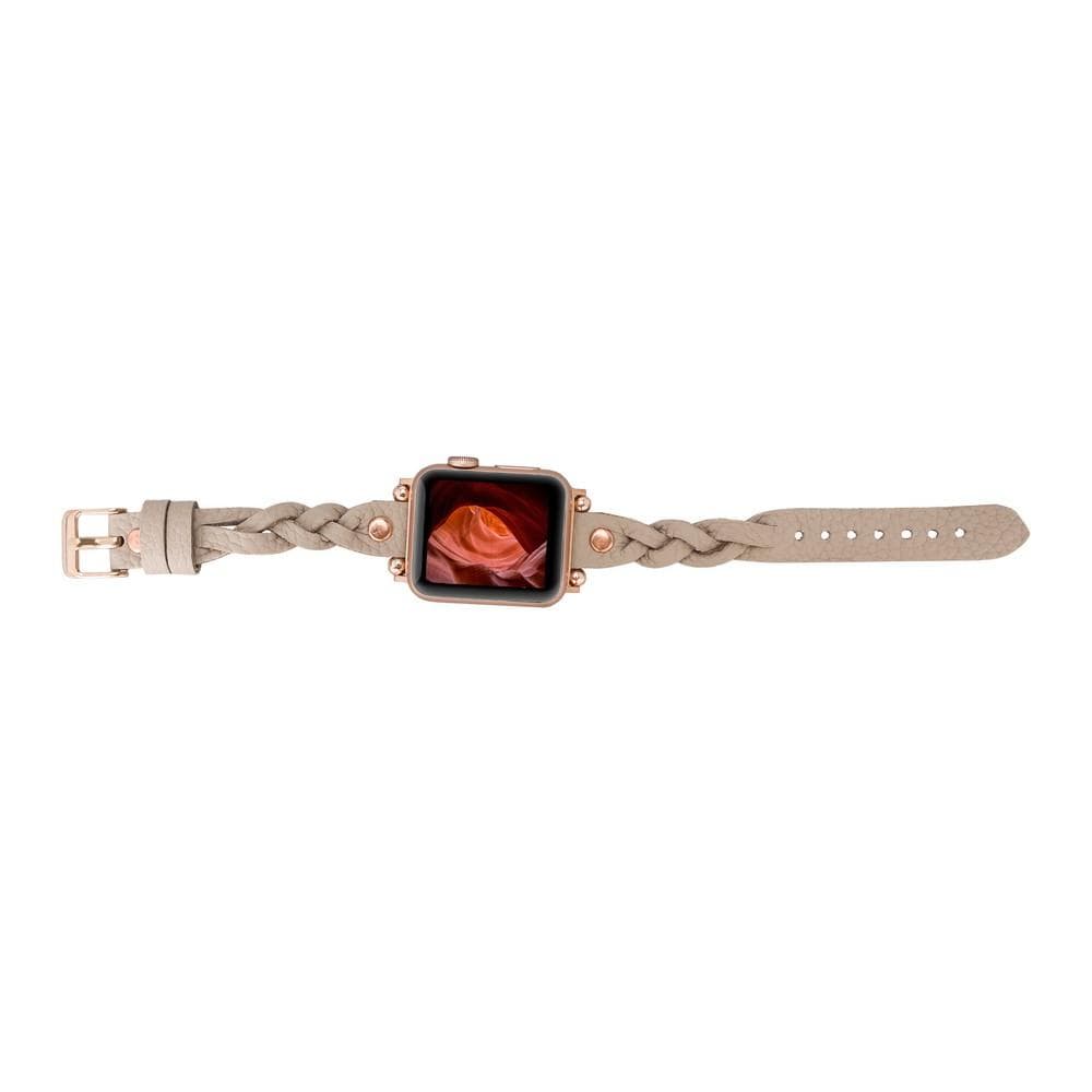 Leather Apple Watch Bands - Ferro Braided Wanda Rose Gold Trok Style 
