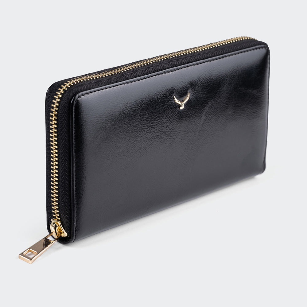 Women Large Leather Wallet With Dual Compartments