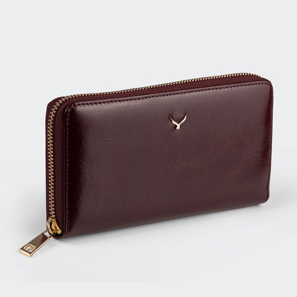 Women Large Leather Wallet With Dual Compartments