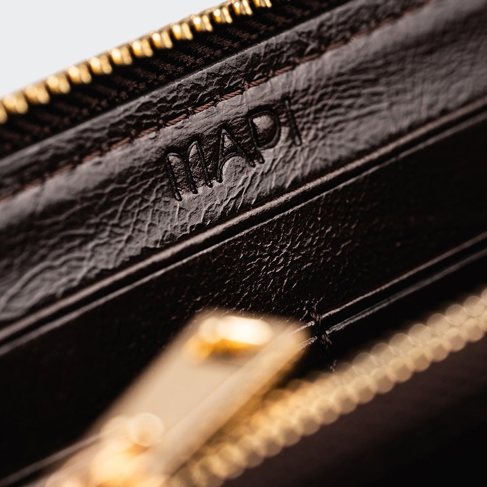 Women Large Leather Wallet With Dual Compartments