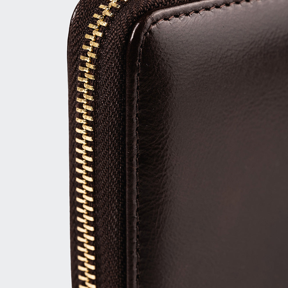 Women Large Leather Wallet With Dual Compartments