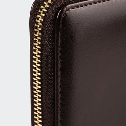 Women Large Leather Wallet With Dual Compartments