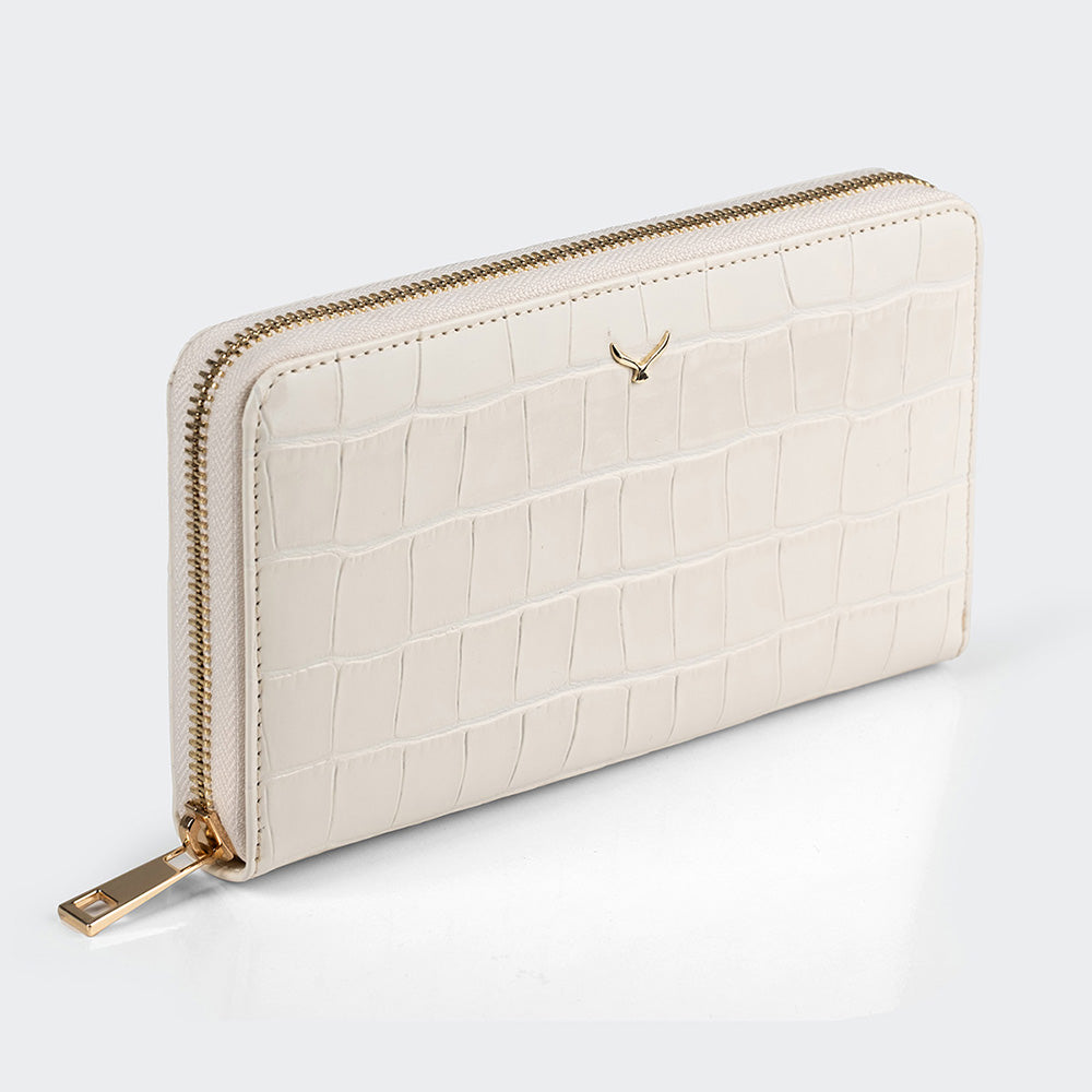 Women Large Leather Wallet With Triple Compartments