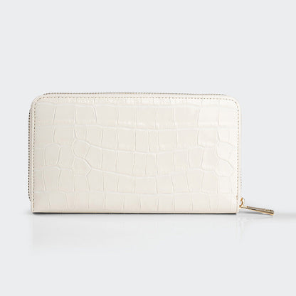 Women Large Leather Wallet With Triple Compartments