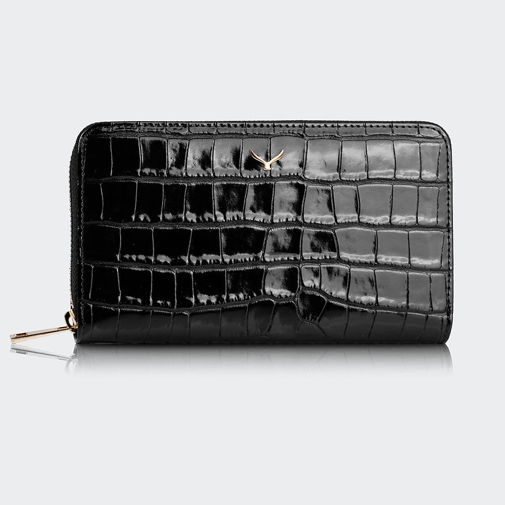 Women's Croco Leather Wallet | Triple Compartments | Luxara Crafts