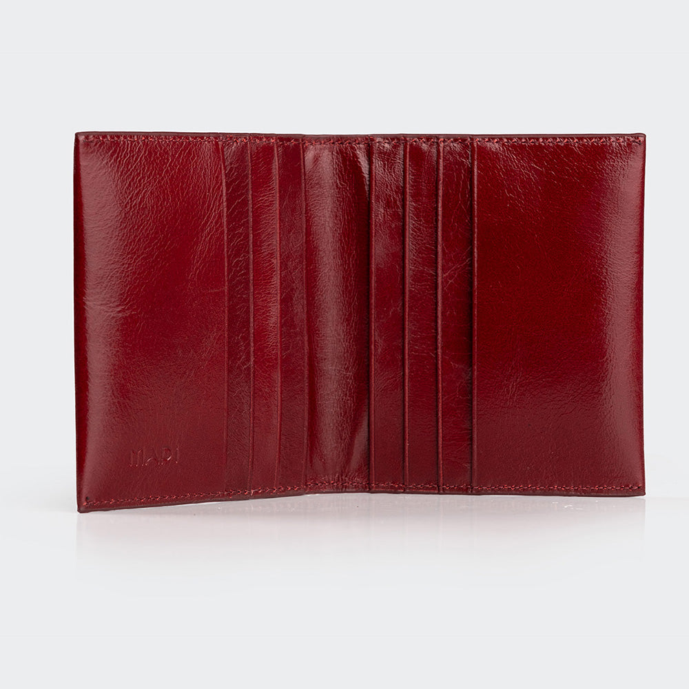Women Leather Card Holder With Flap