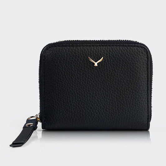 Women Mini Leather Zipper Wallet