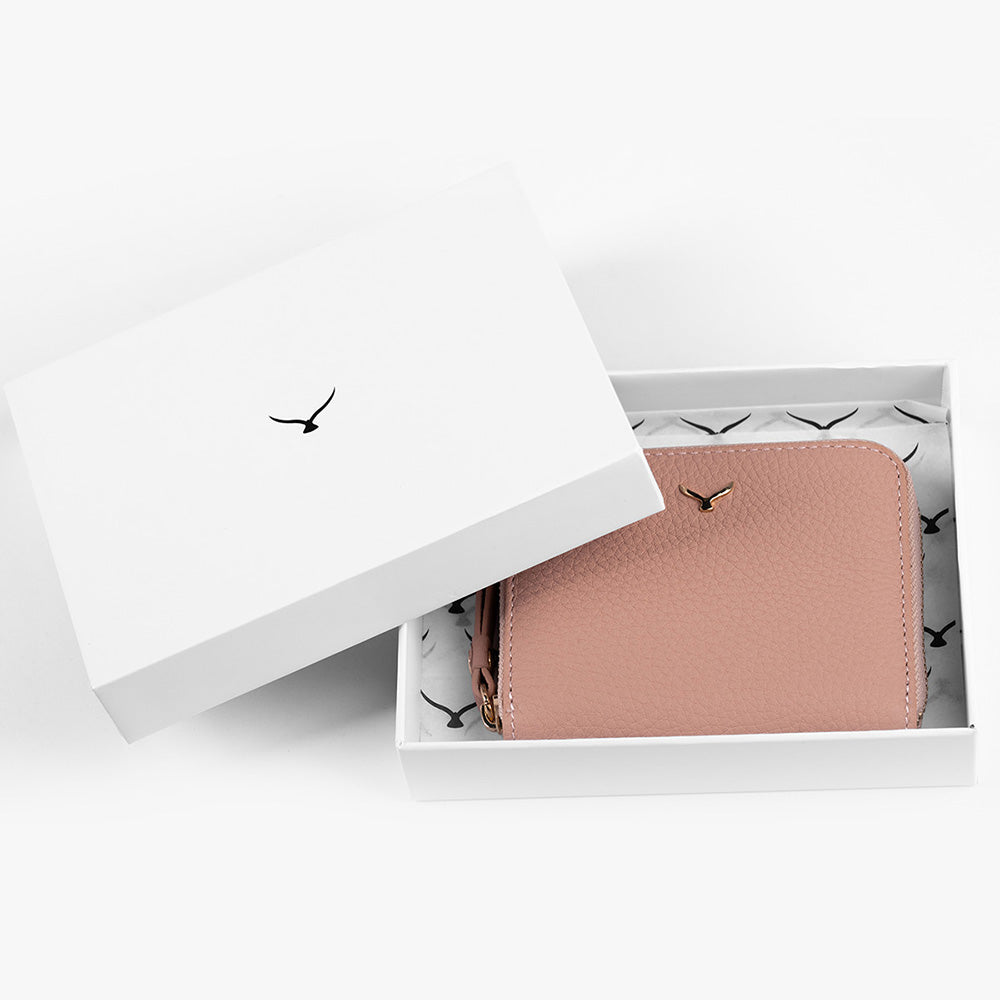 Women Mini Leather Zipper Wallet