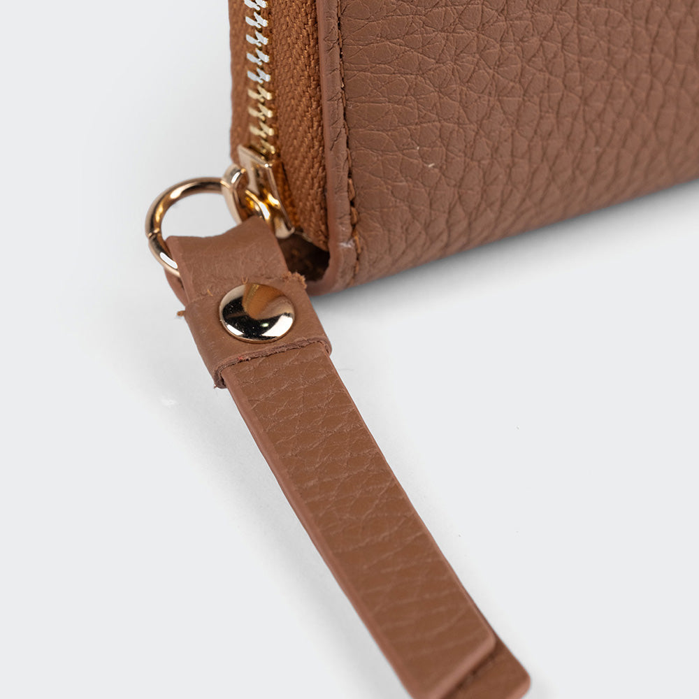 Women Mini Leather Zipper Wallet