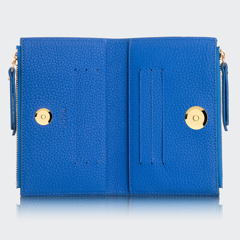 Women Two Pocket Leather Wallet With Magnetic Closure