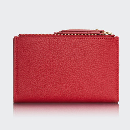 Women Two Pocket Leather Wallet With Magnetic Closure