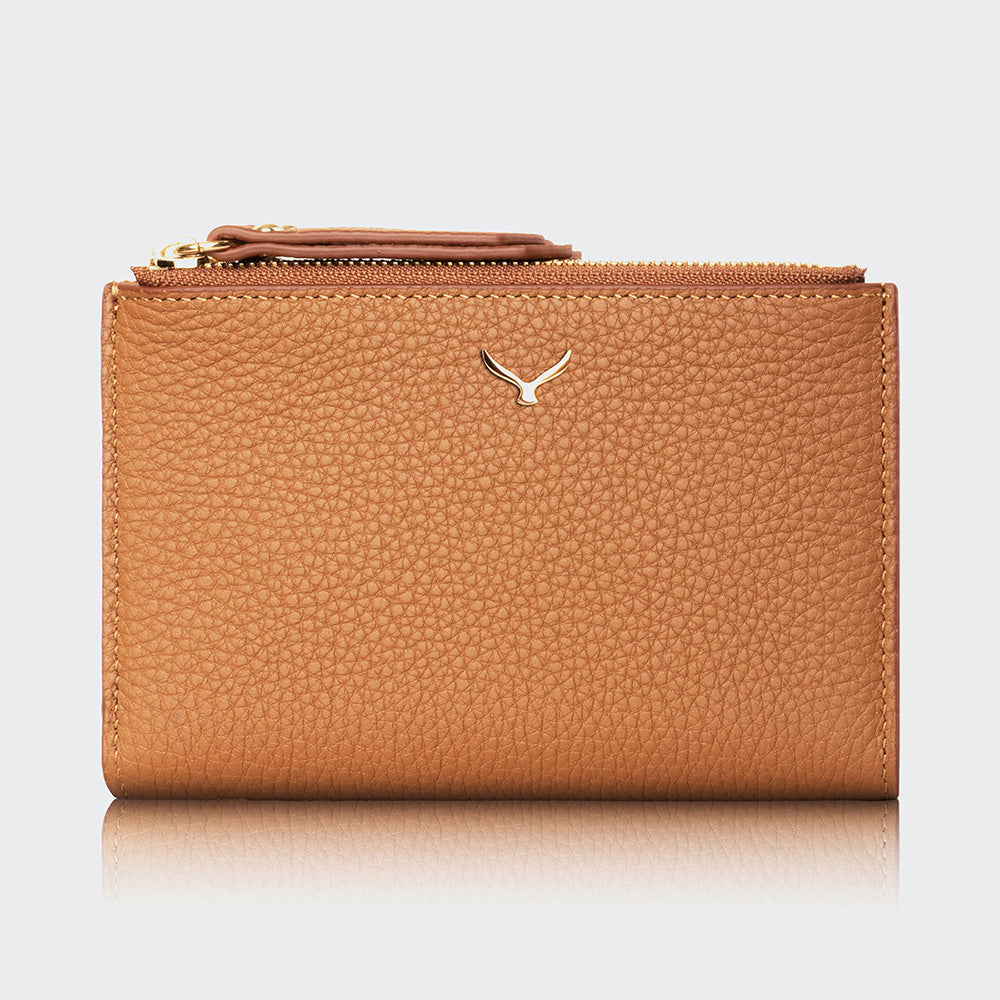 Women Two Pocket Leather Wallet With Magnetic Closure