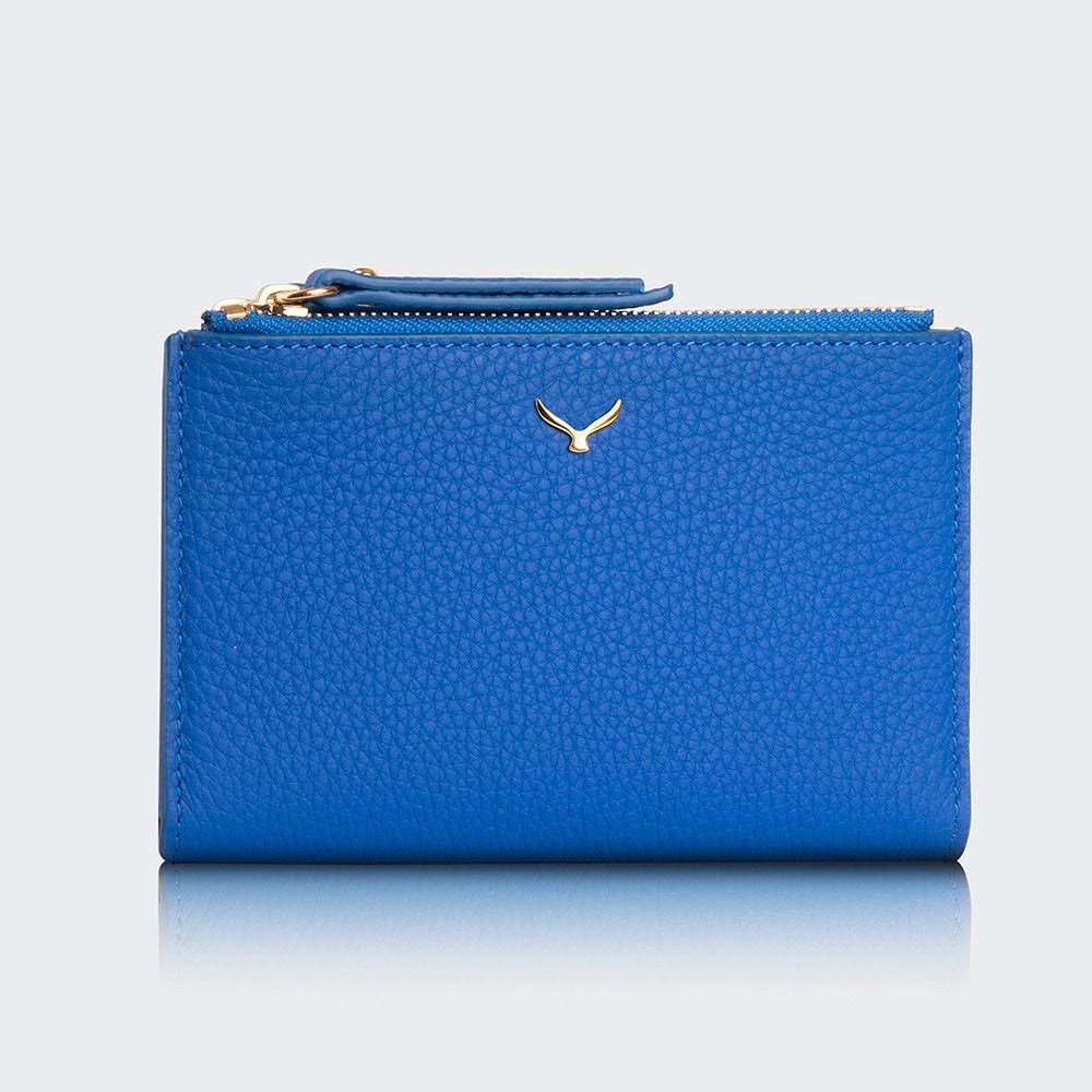 Women Two Pocket Leather Wallet With Magnetic Closure