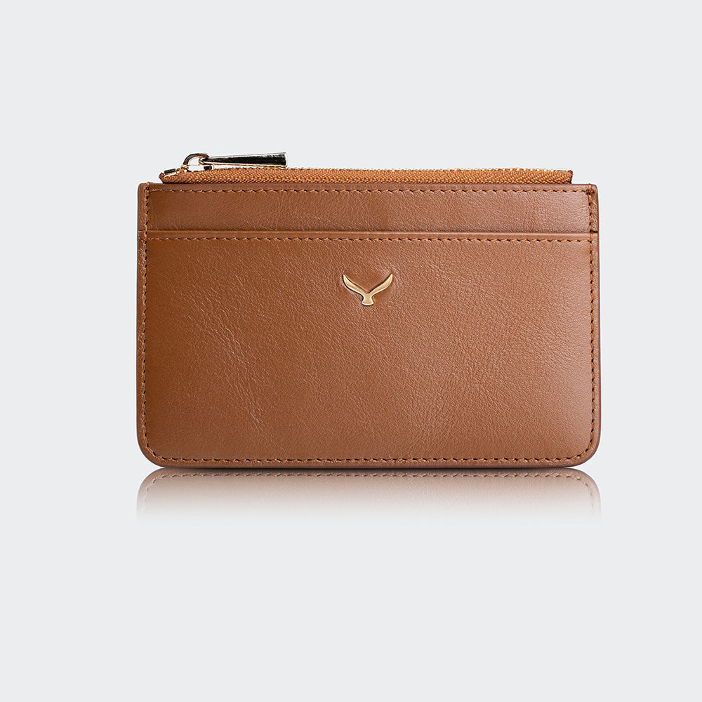 Women Leather Card Holder With Zipper