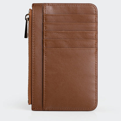 Women Leather Card Holder With Zipper