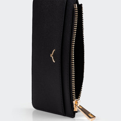 Women Leather Card Holder With Zipper