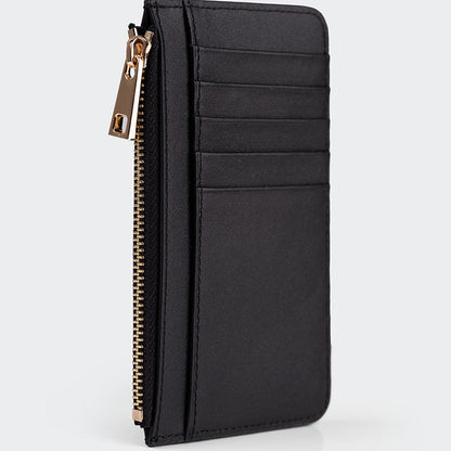 Women Leather Card Holder With Zipper