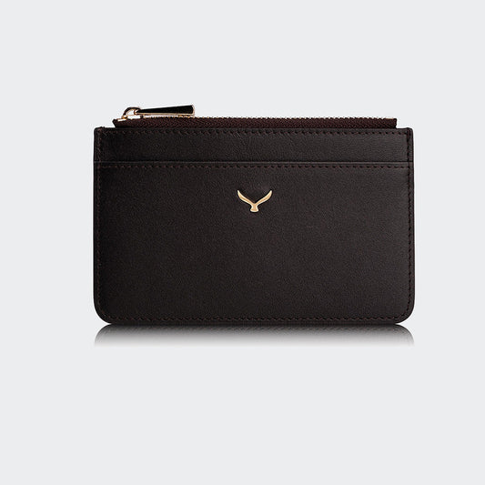 Women Leather Card Holder With Zipper