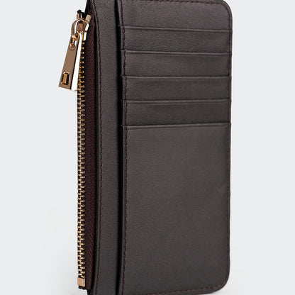 Women Leather Card Holder With Zipper
