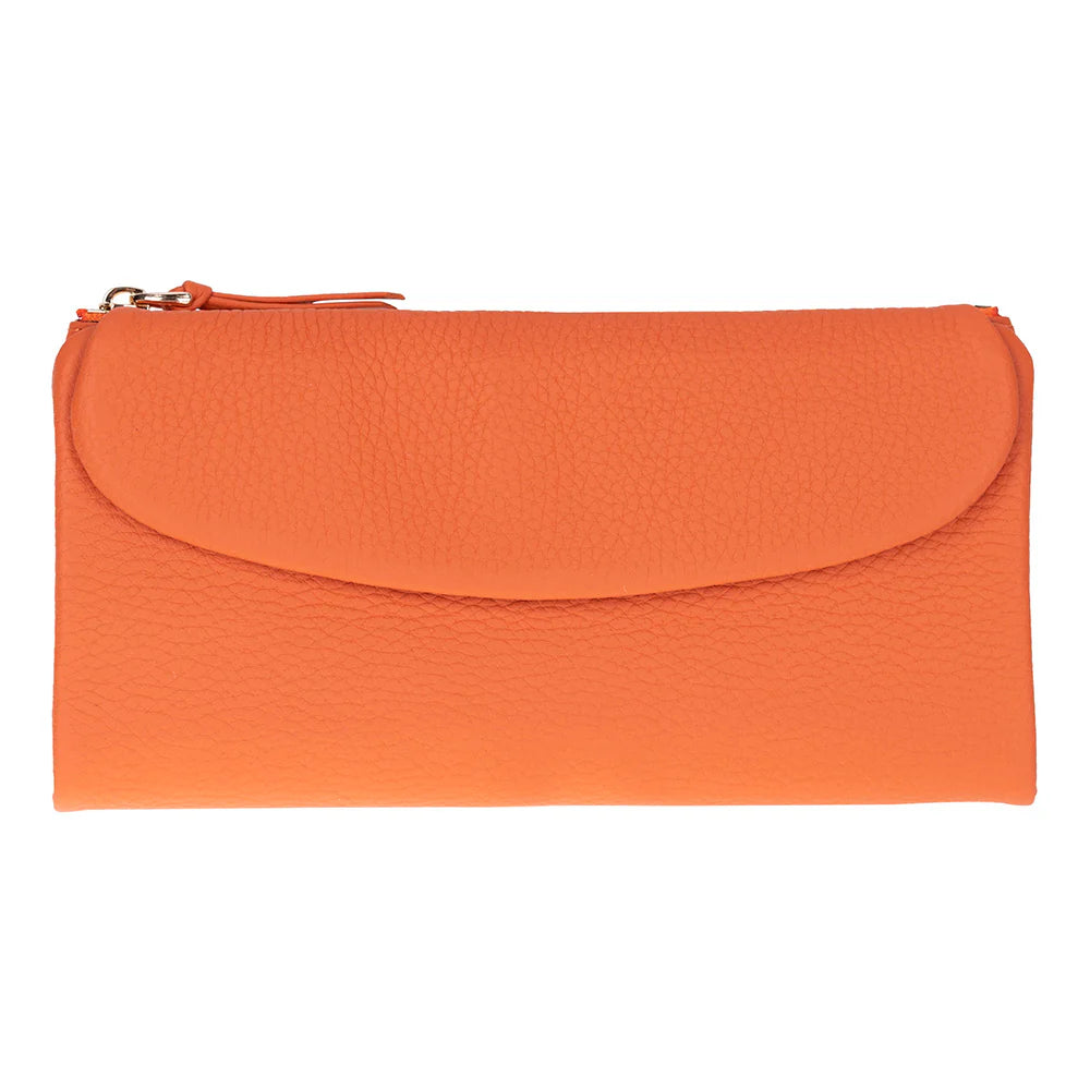 Women’s Leather Wallet Handbag with Zip Closure