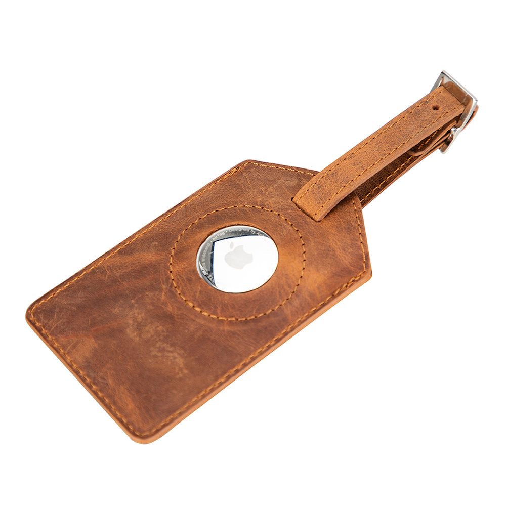 Leather Airtag Luggage Tag