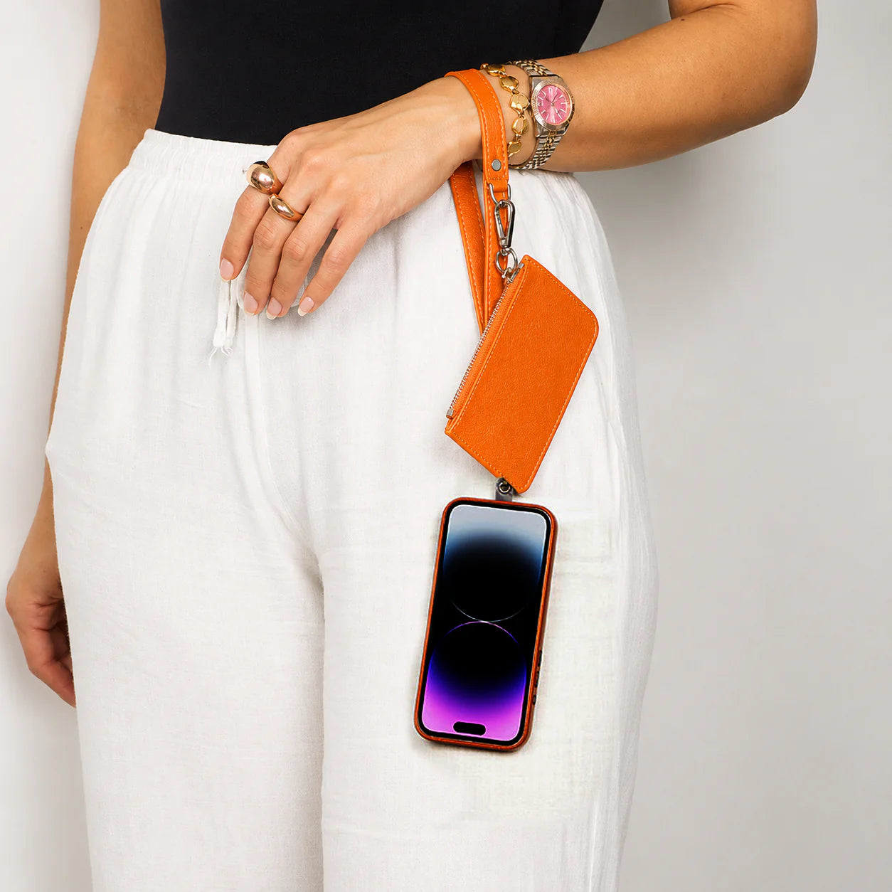 PU Leather Phone Strap Wallet Set Clip-On Crossbody FlexGo