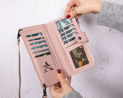 Lozan Leather Crossbody Phone Wallet with Strap