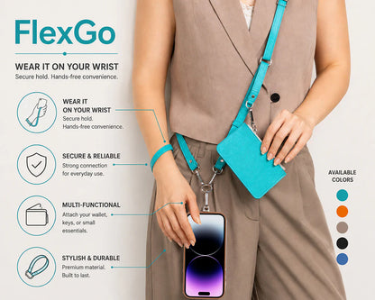 PU Leather Phone Strap Wallet Set Clip-On Crossbody FlexGo