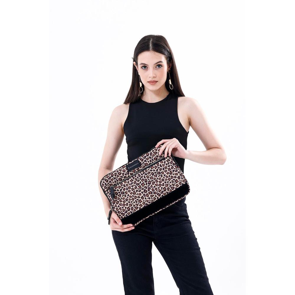 BloominBag Earthy Leopard 14 inch Laptop / MacBook Sleeve _2