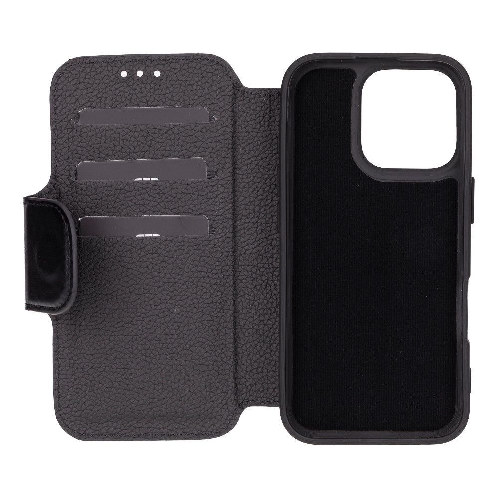 iPhone 16 Pro Leather Folio Wallet Case