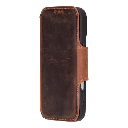 iPhone 16 Pro Leather Folio Wallet Case