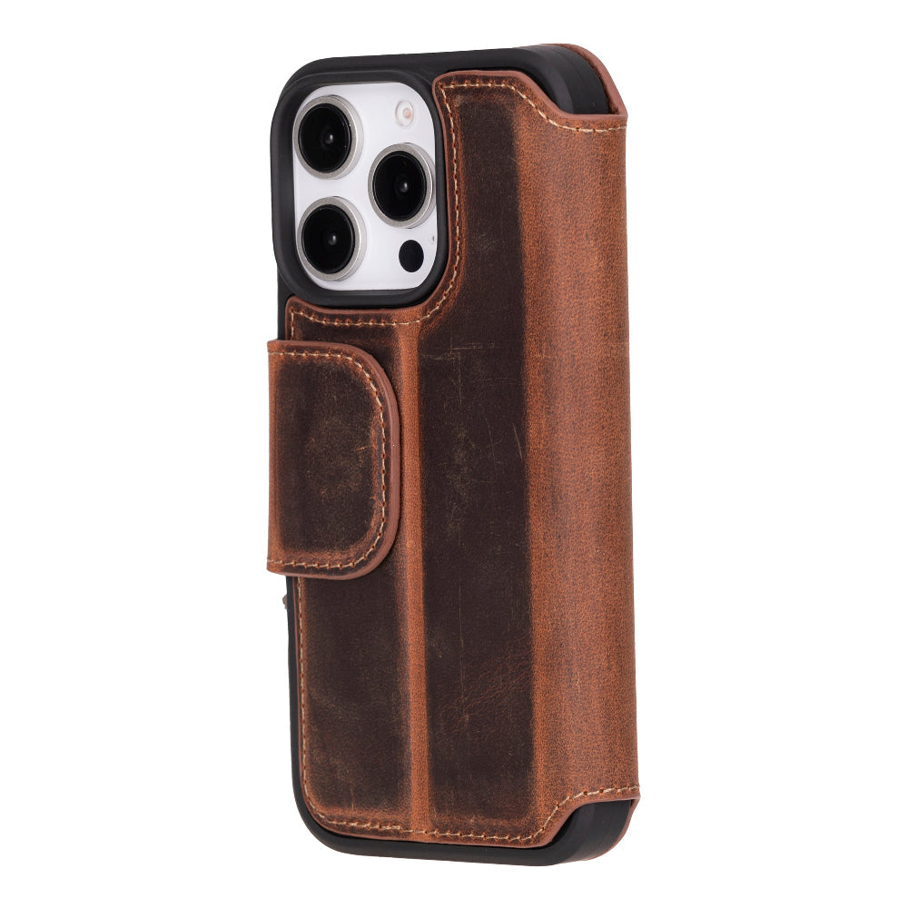 iPhone 16 Pro Leather Folio Wallet Case