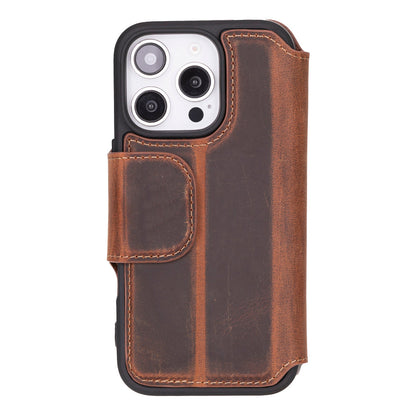 iPhone 16 Pro Leather Folio Wallet Case