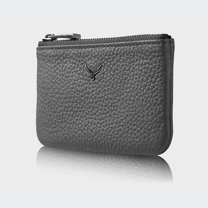 Unisex Leather Coin Purse With Zipper