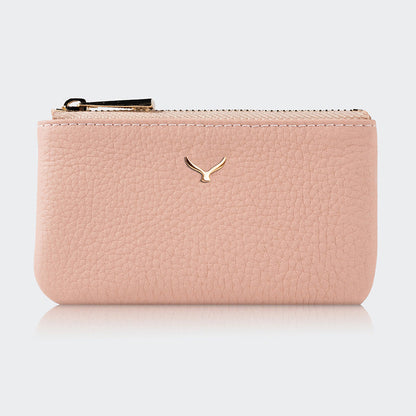 Unisex Leather Coin Purse With Zipper