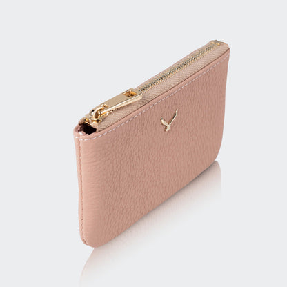 Unisex Leather Coin Purse With Zipper