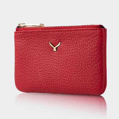 Unisex Leather Coin Purse With Zipper