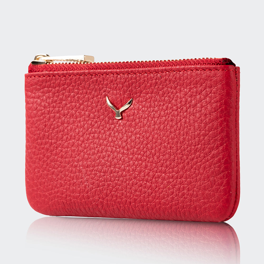 Unisex Leather Coin Purse With Zipper