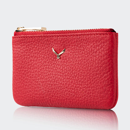 Unisex Leather Coin Purse With Zipper