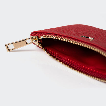 Unisex Leather Coin Purse With Zipper