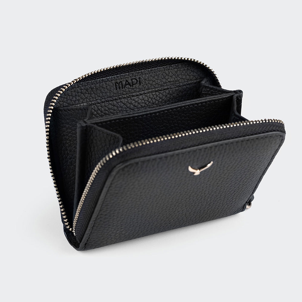 Women Mini Leather Wallet With Zipper