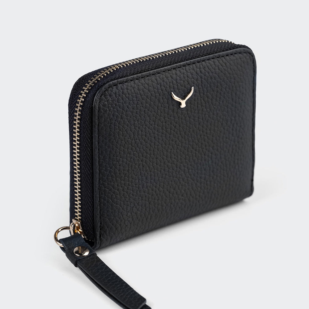 Women Mini Leather Wallet With Zipper