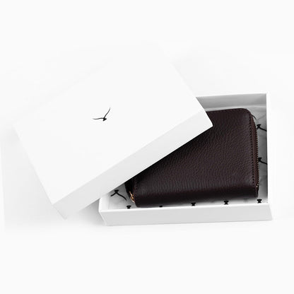 Women Mini Leather Wallet With Zipper