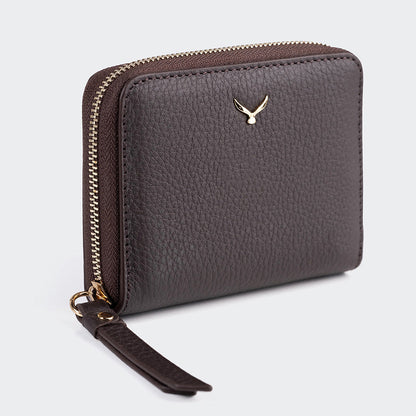 Women Mini Leather Wallet With Zipper