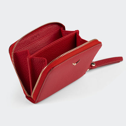 Women Mini Leather Wallet With Zipper