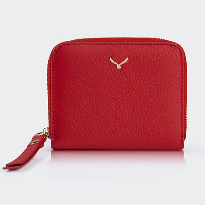 Women Mini Leather Wallet With Zipper