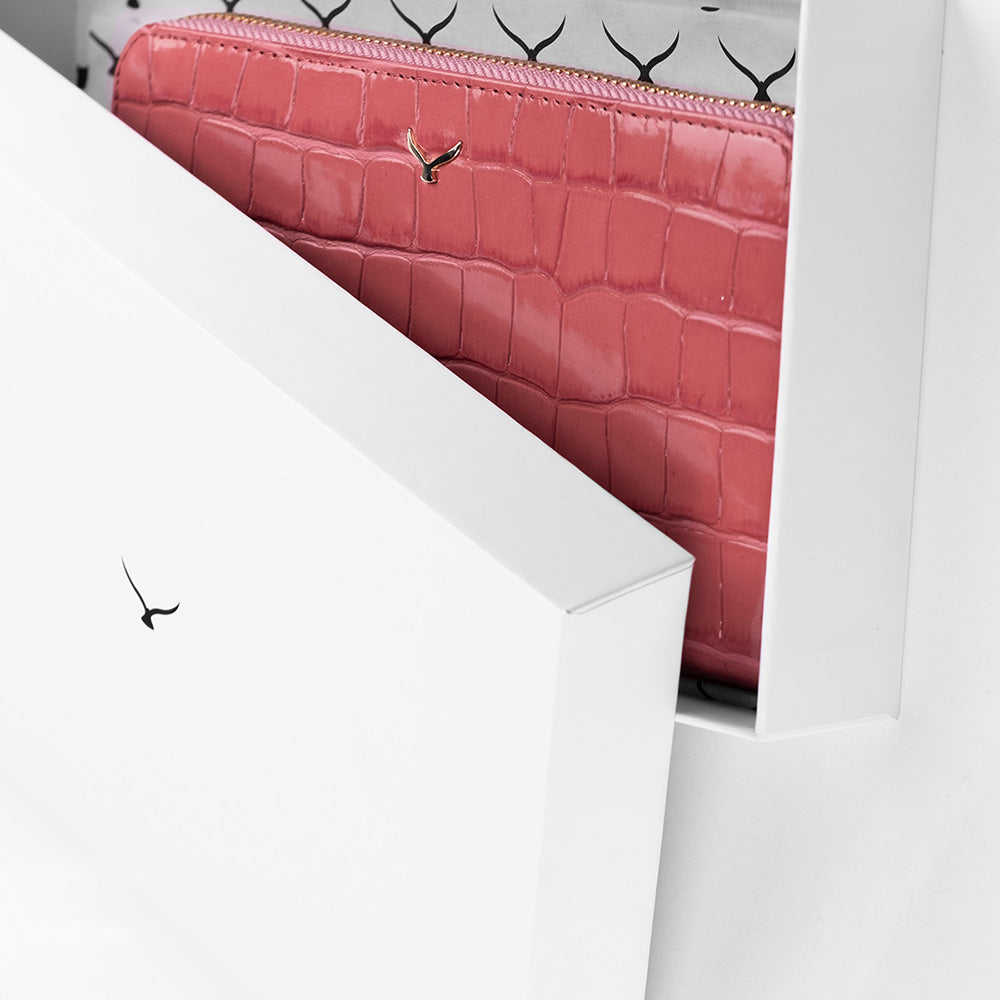 Women Large Leather Wallet With Triple Compartments